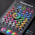 Dall e 2024 08 26 18 37 15 a user friendly mastermind game interface on a dark background featuring a color selection palette with bright vivid colors like red green blue y