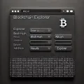 Dall e 2024 10 20 20 47 10 a dark themed minimalist web interface showing a bitcoin blockchain explorer the interface displays a black background with white text fields for ent