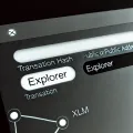 Dall e 2024 10 21 21 38 14 a sleek modern blockchain explorer interface for stellar lumens xlm displayed on a black background the interface includes an input field for ente